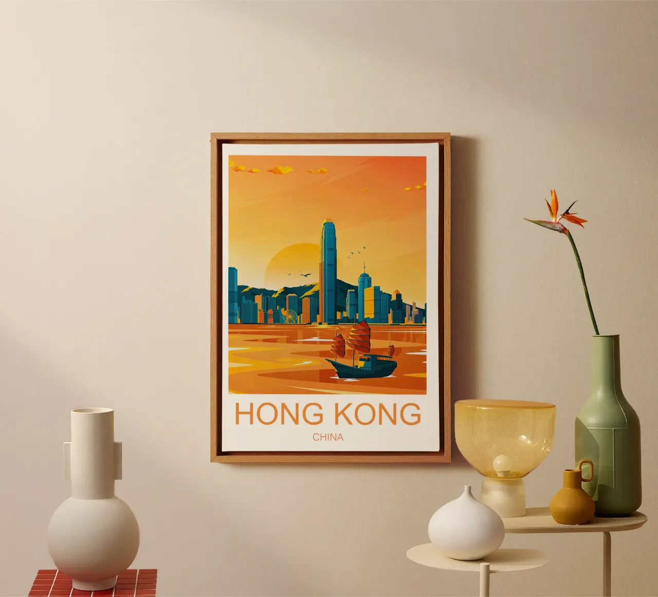 HongKong Evening canvas by Liliestudio
