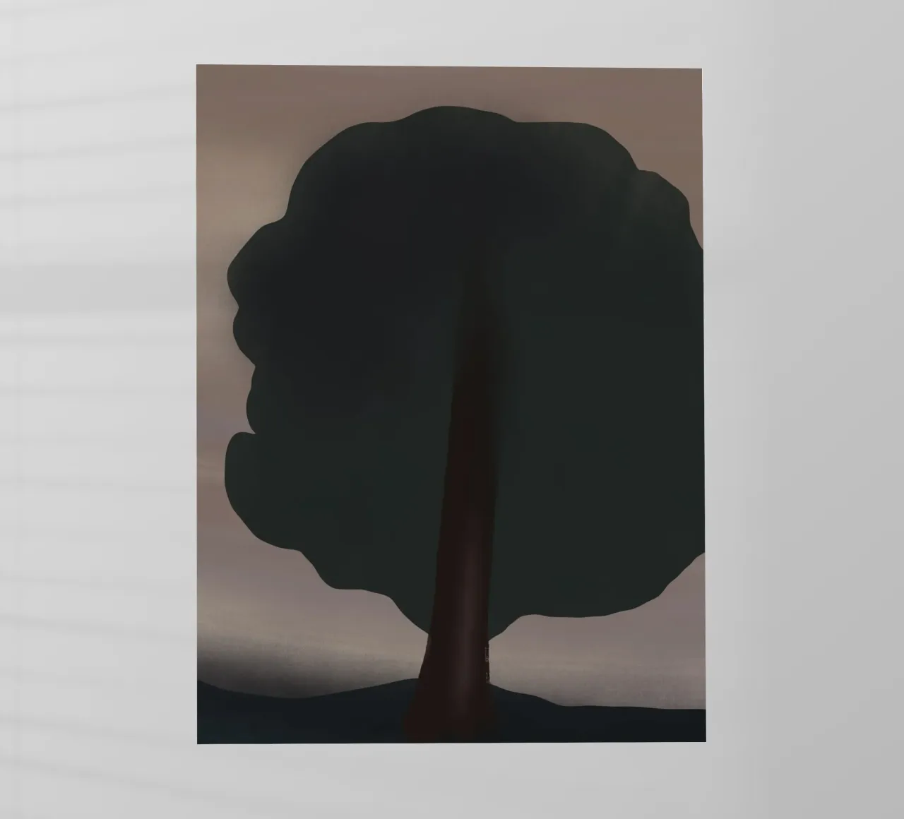 Albero dipinto di notte pellicola backlit da Little Dean