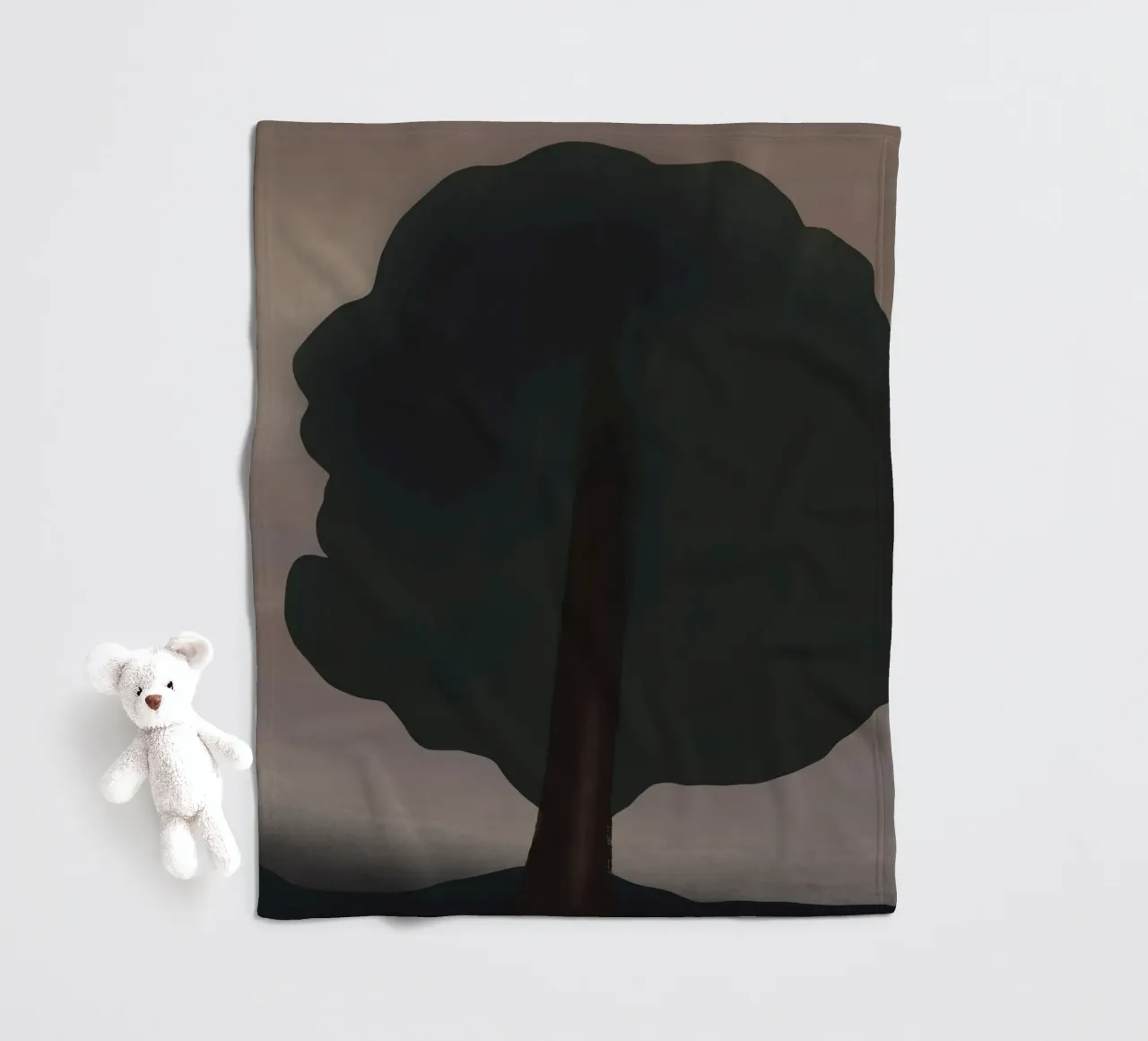 Albero dipinto di notte coperta in pile da Little Dean