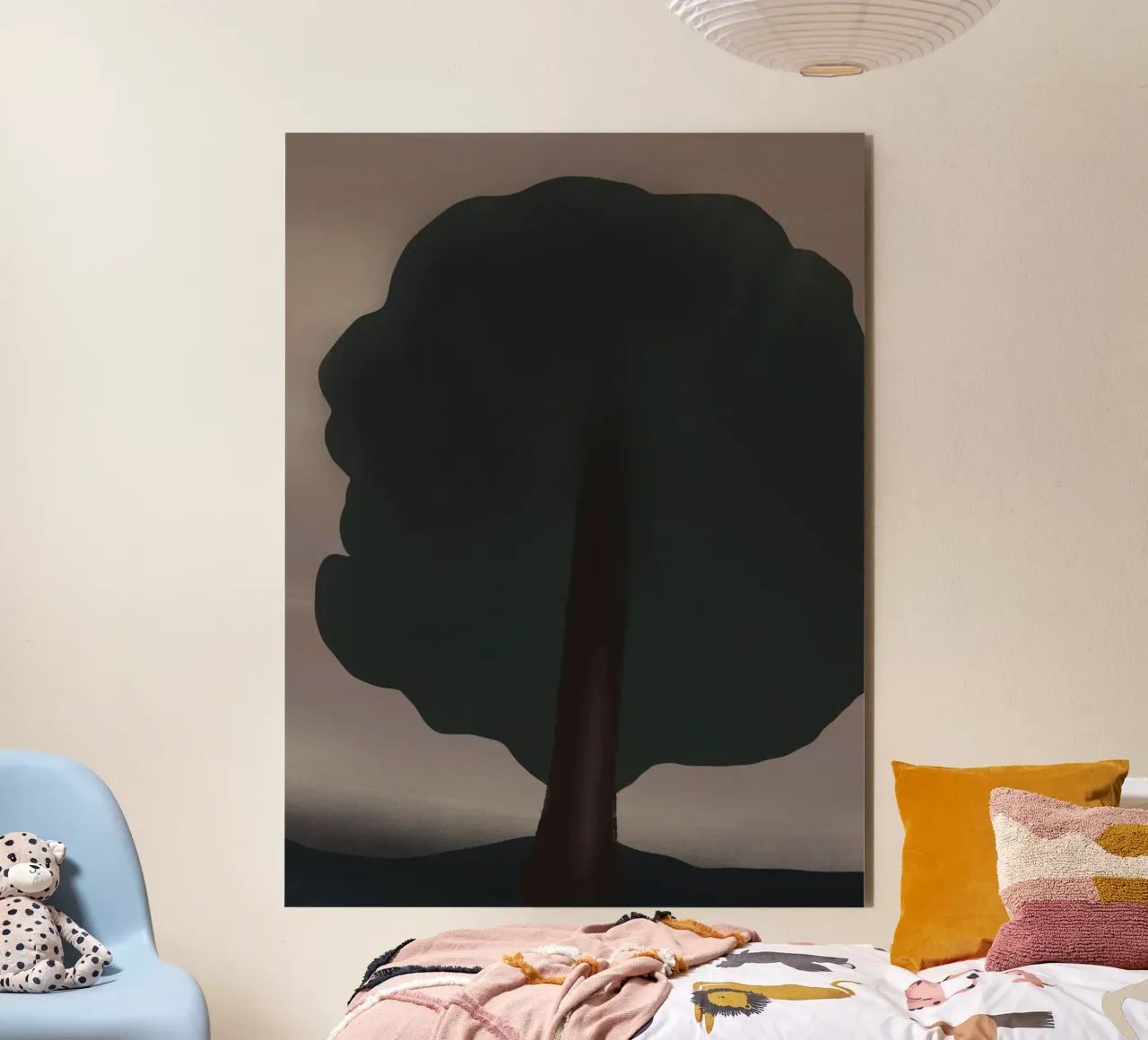 Albero dipinto di notte alluminio dibond da Little Dean