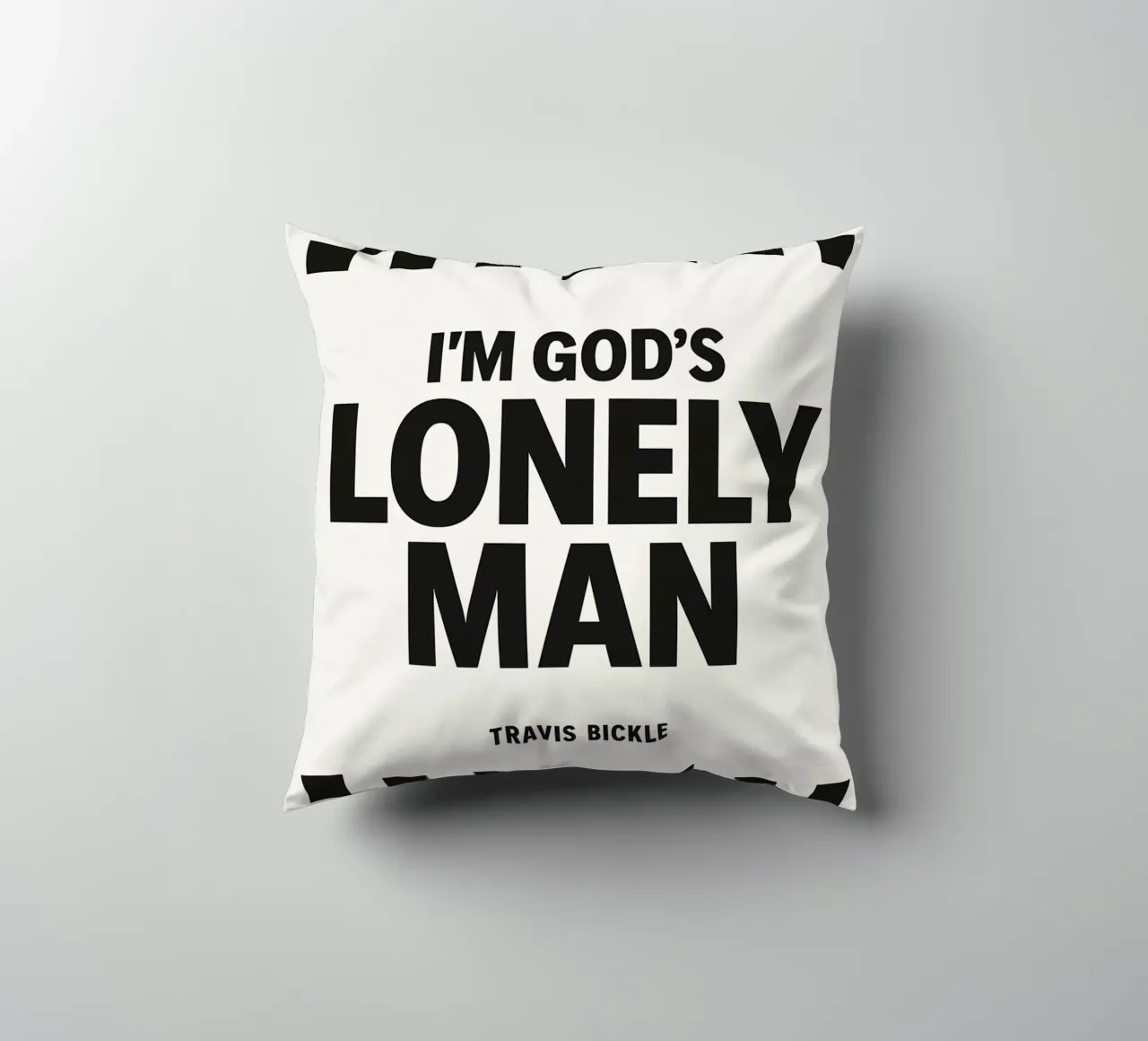 Lonely Man Print cuscino da MoviesArt