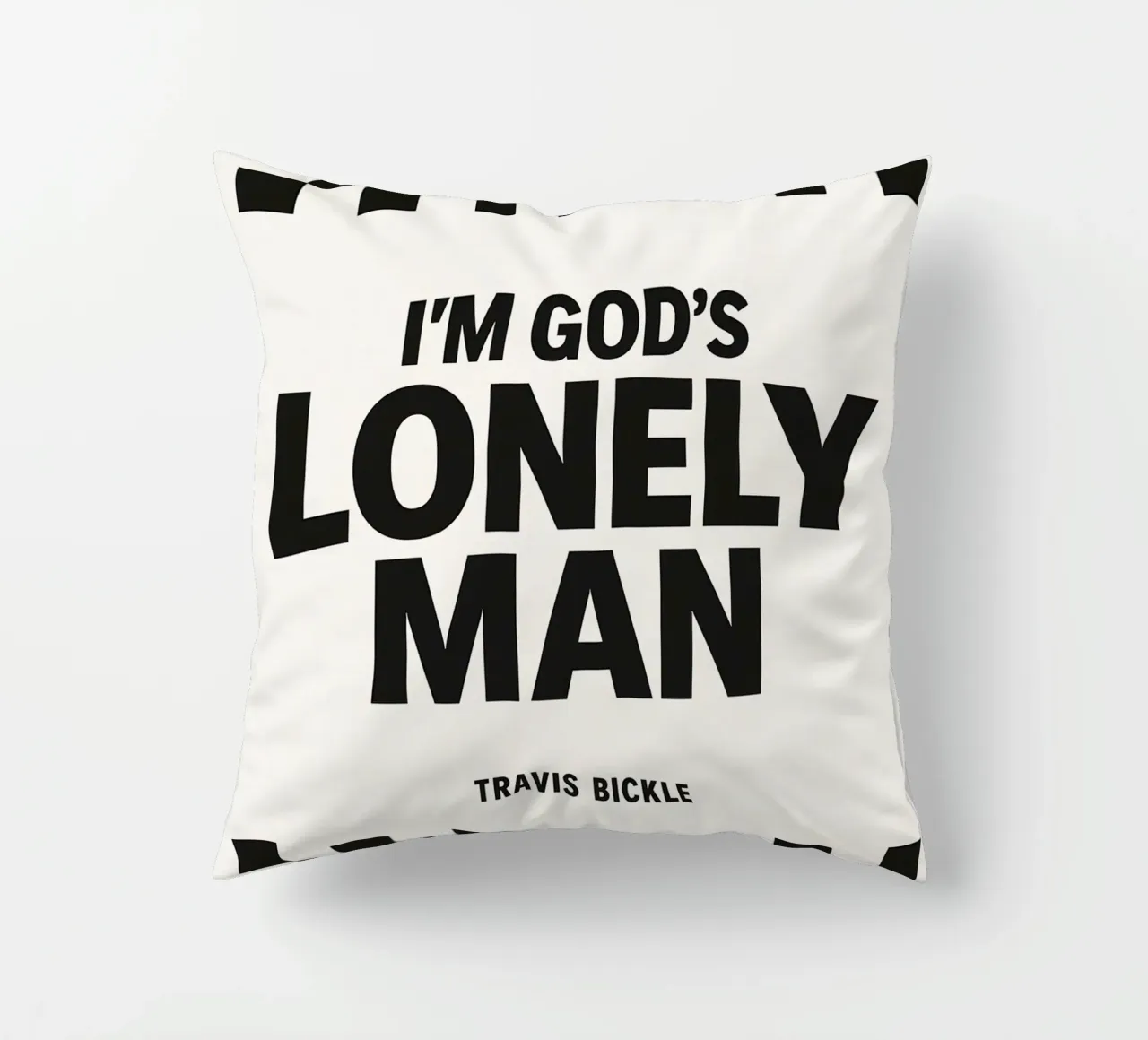 Lonely Man Print cuscino da MoviesArt