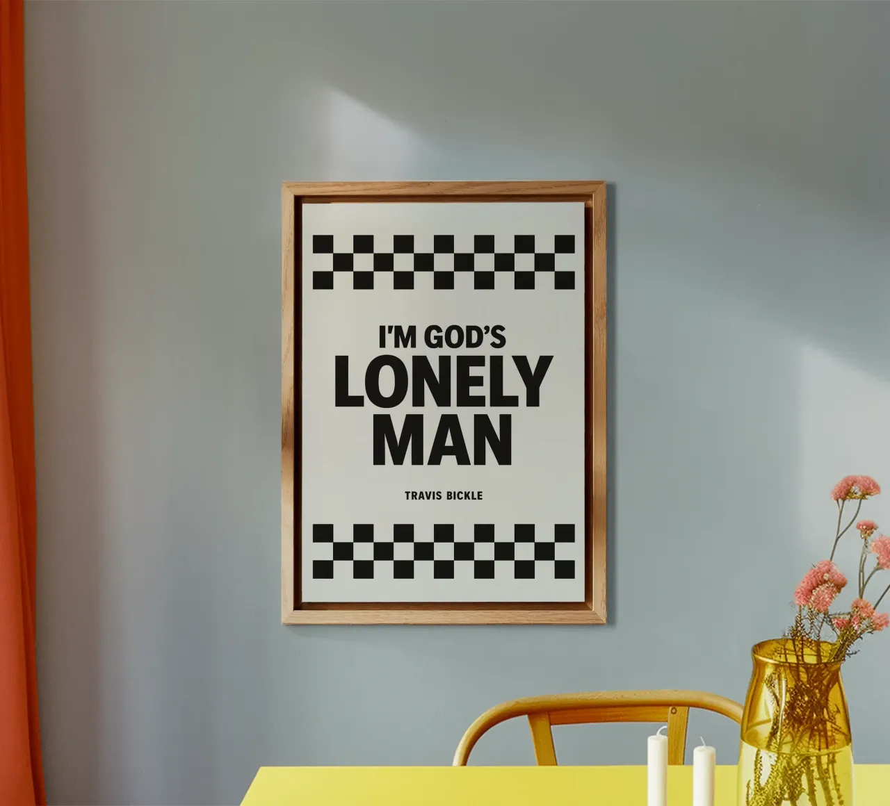 Lonely Man Print alluminio dibond da MoviesArt