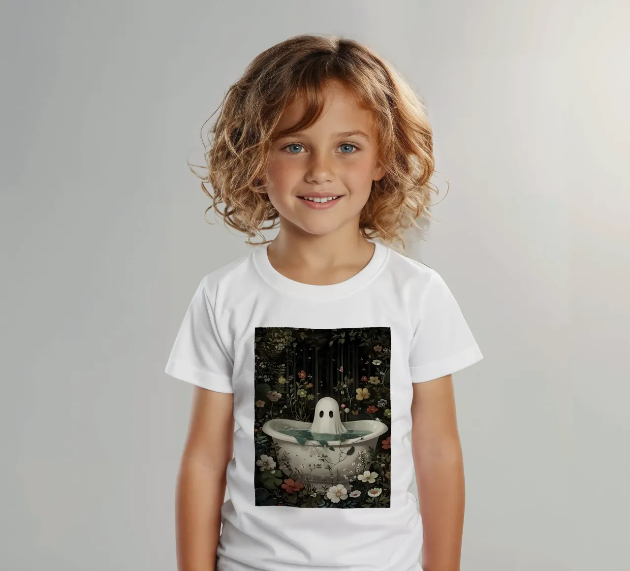 Ghost in The Bathtub kids t-shirt by Betty Shops