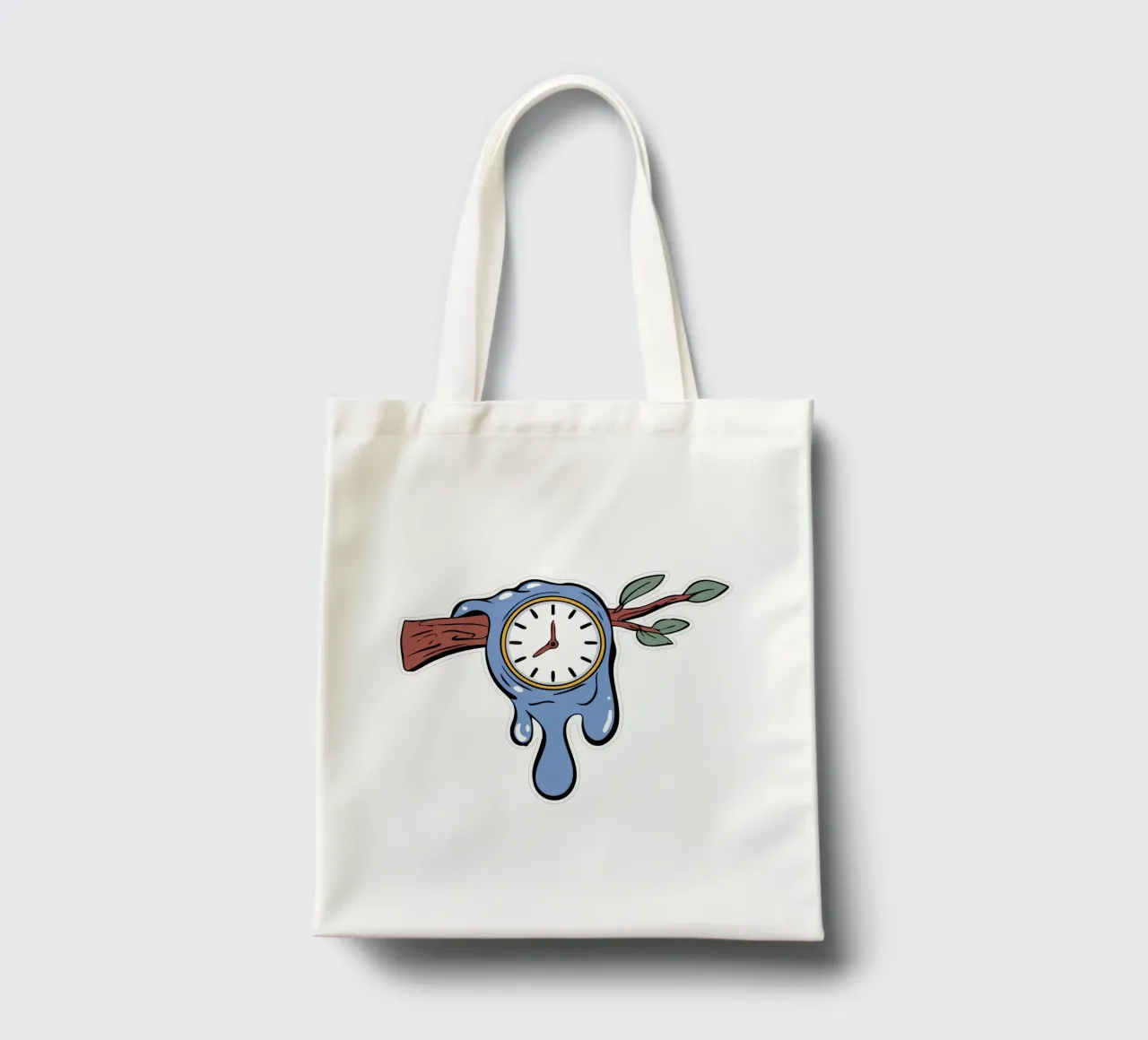 Surrealism Clock borsa in juta da Hey Vincent