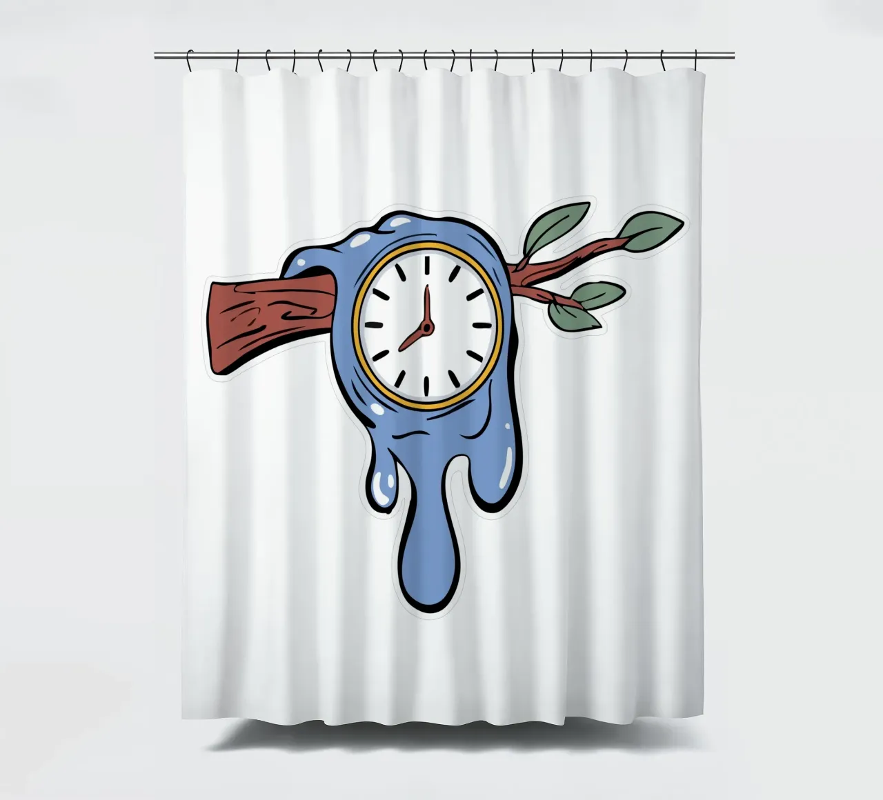Surrealism Clock tenda da doccia da Hey Vincent