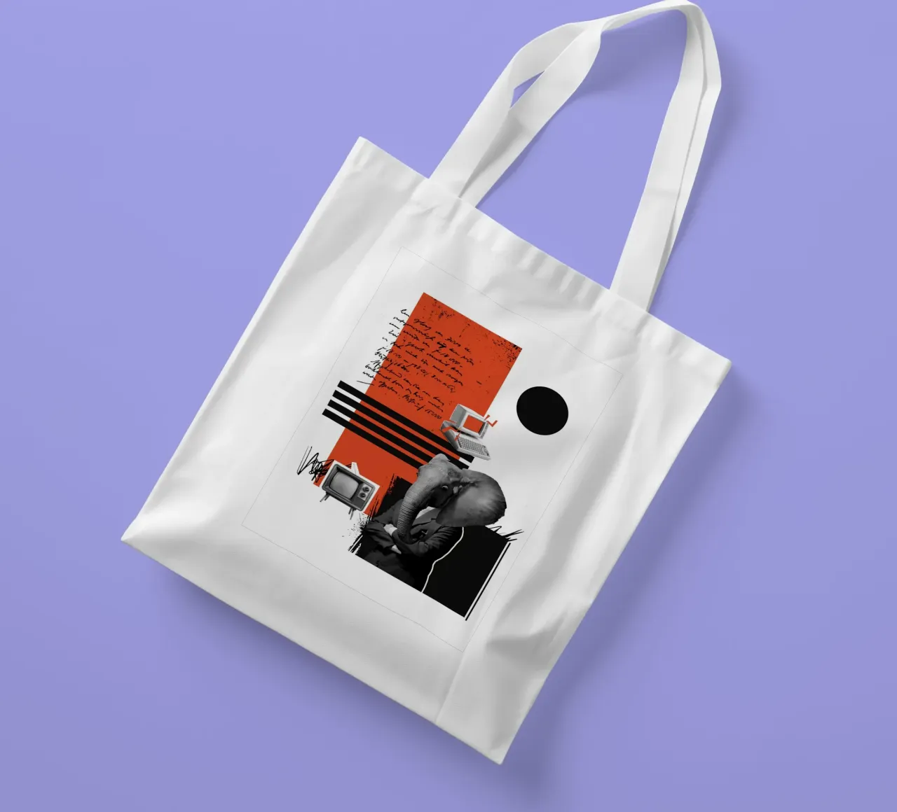 THE ELEPHANT IN THE CODE borsa in juta da Einfach Uebel