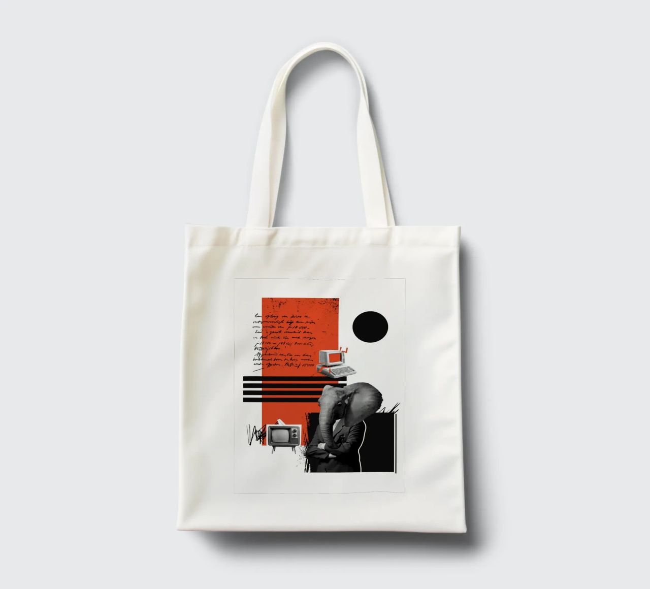 THE ELEPHANT IN THE CODE borsa in juta da Einfach Uebel