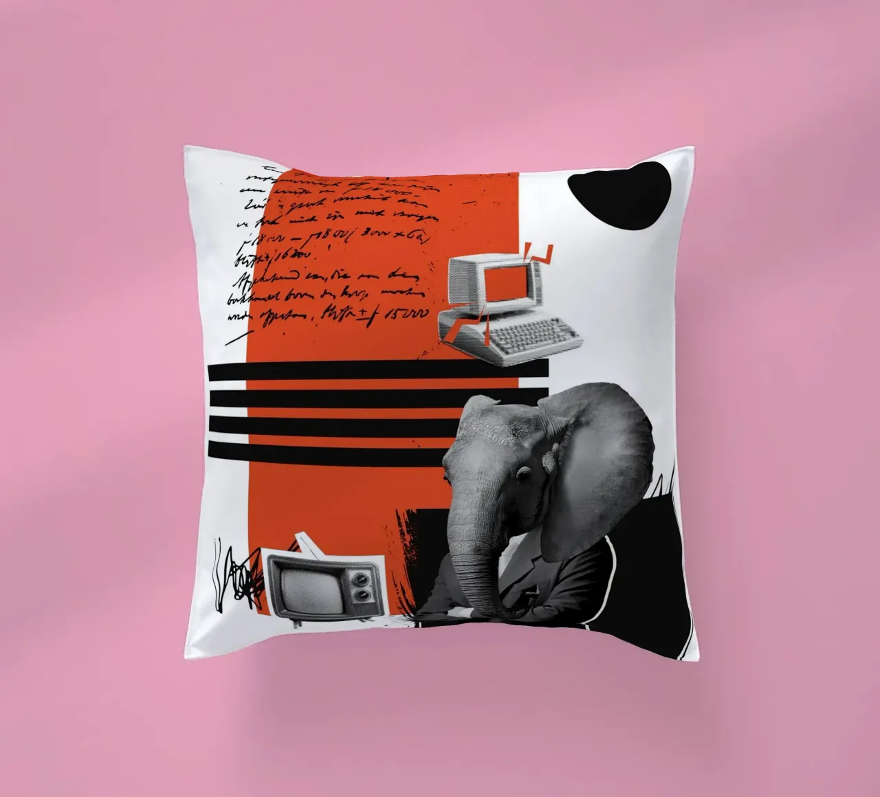 THE ELEPHANT IN THE CODE Kissen von Einfach Uebel