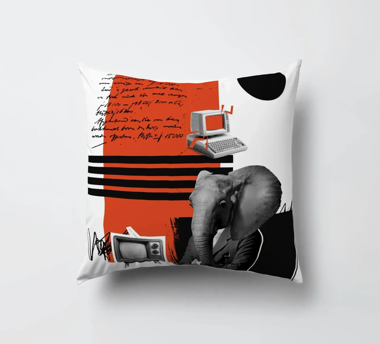 THE ELEPHANT IN THE CODE Kissen von Einfach Uebel