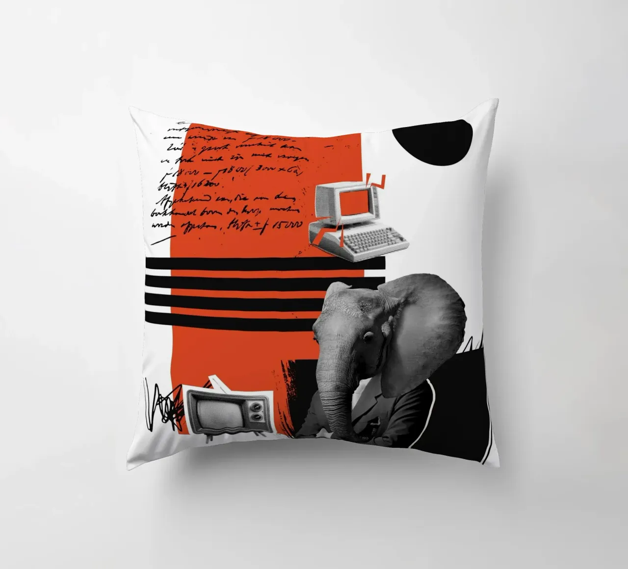 THE ELEPHANT IN THE CODE Kissen von Einfach Uebel