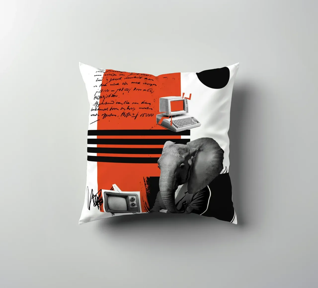 THE ELEPHANT IN THE CODE Kissen von Einfach Uebel