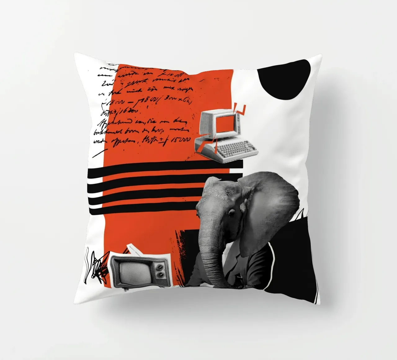 THE ELEPHANT IN THE CODE Kissen von Einfach Uebel