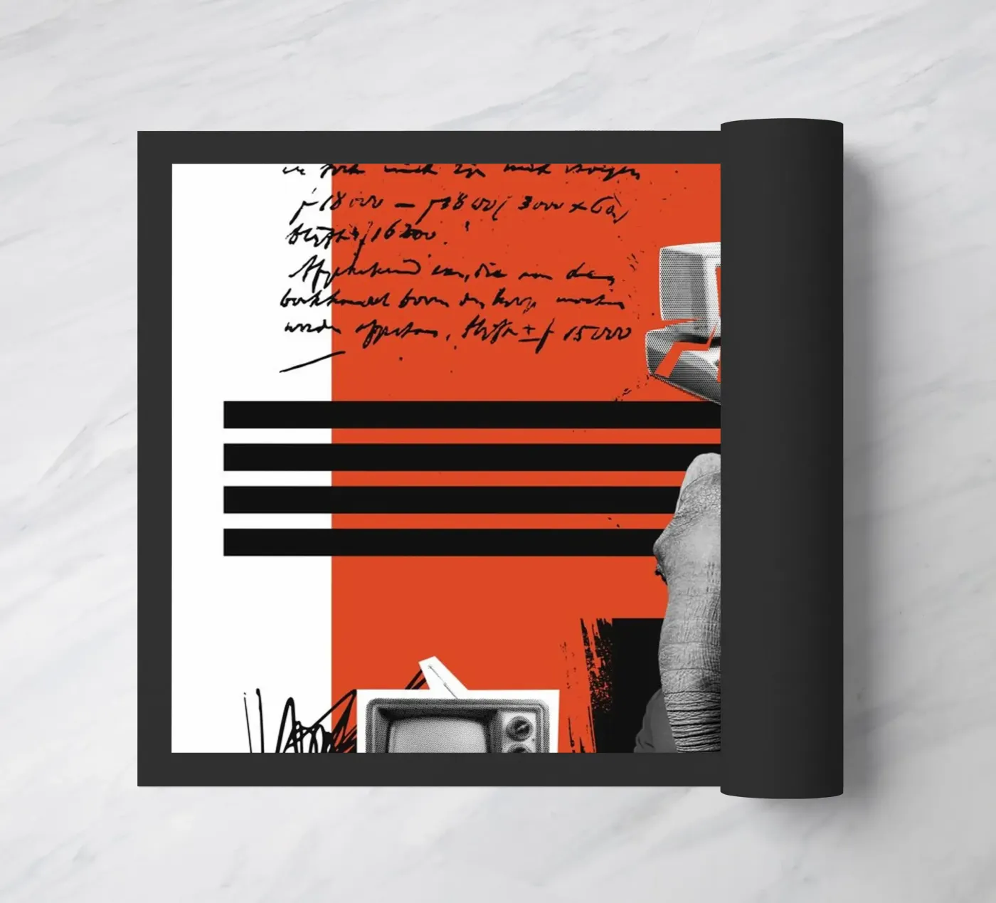 THE ELEPHANT IN THE CODE doormat by SMRT STUDIO