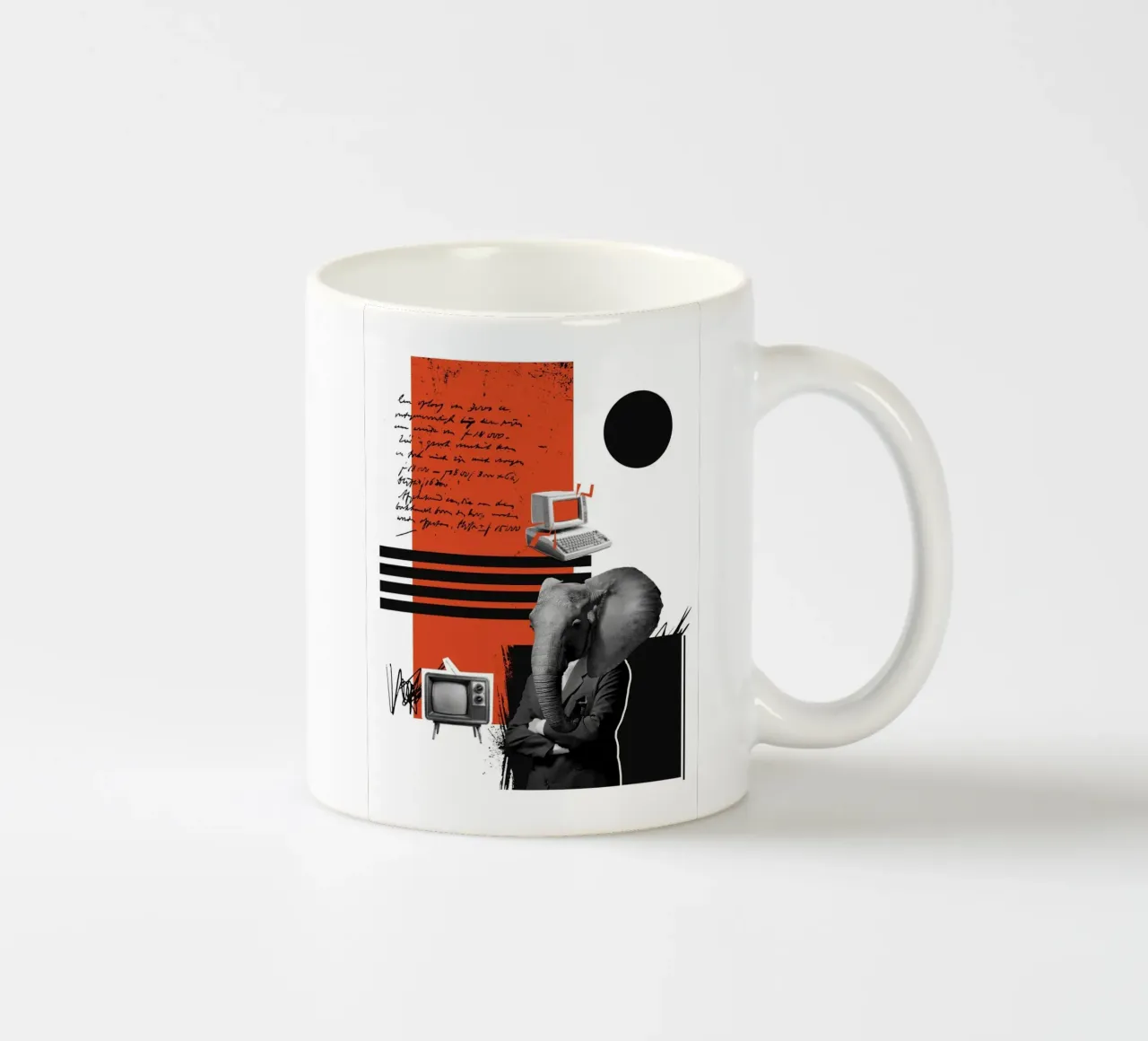 THE ELEPHANT IN THE CODE tazza in ceramica da Einfach Uebel