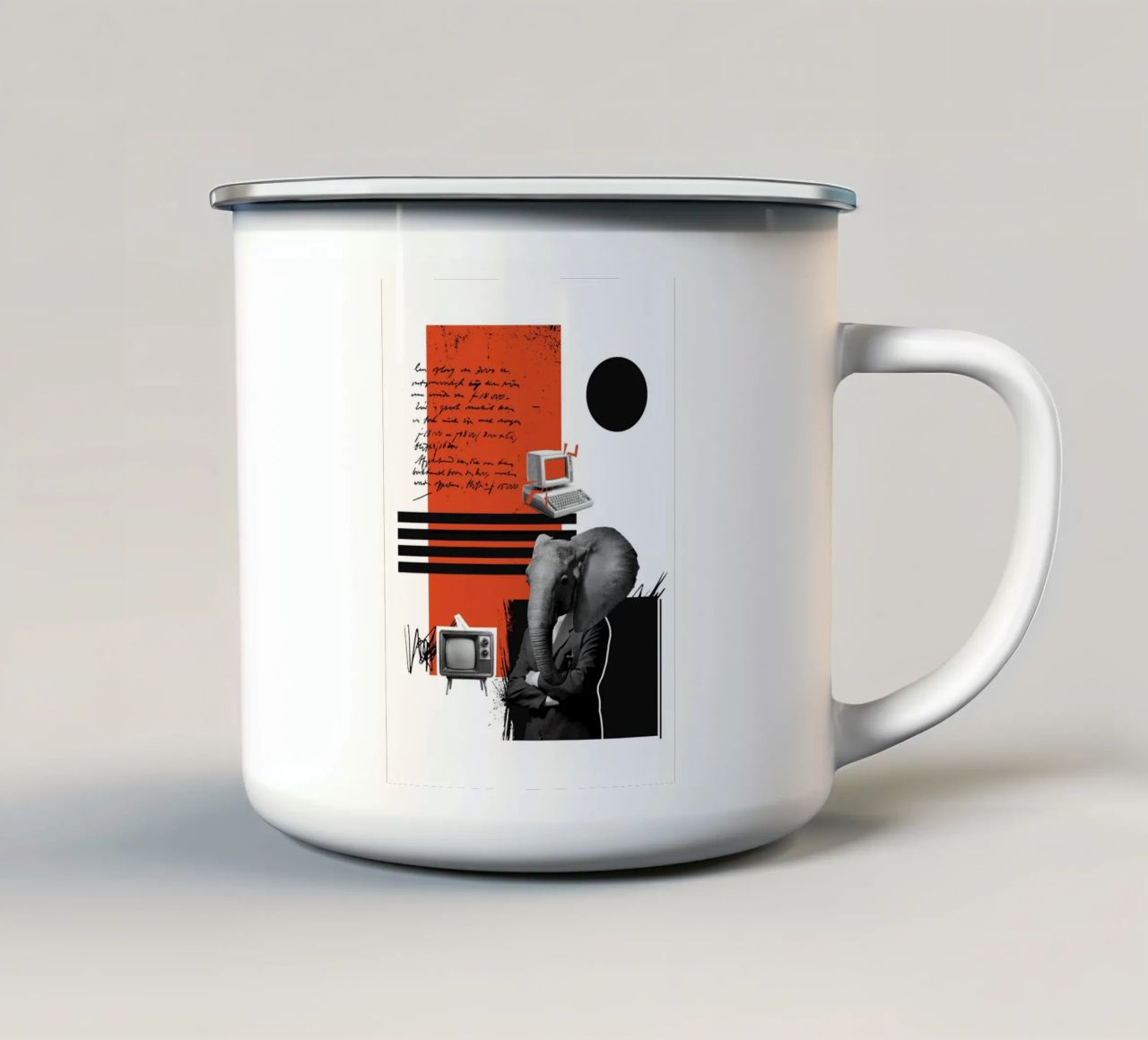 THE ELEPHANT IN THE CODE tazza in smalto da Einfach Uebel