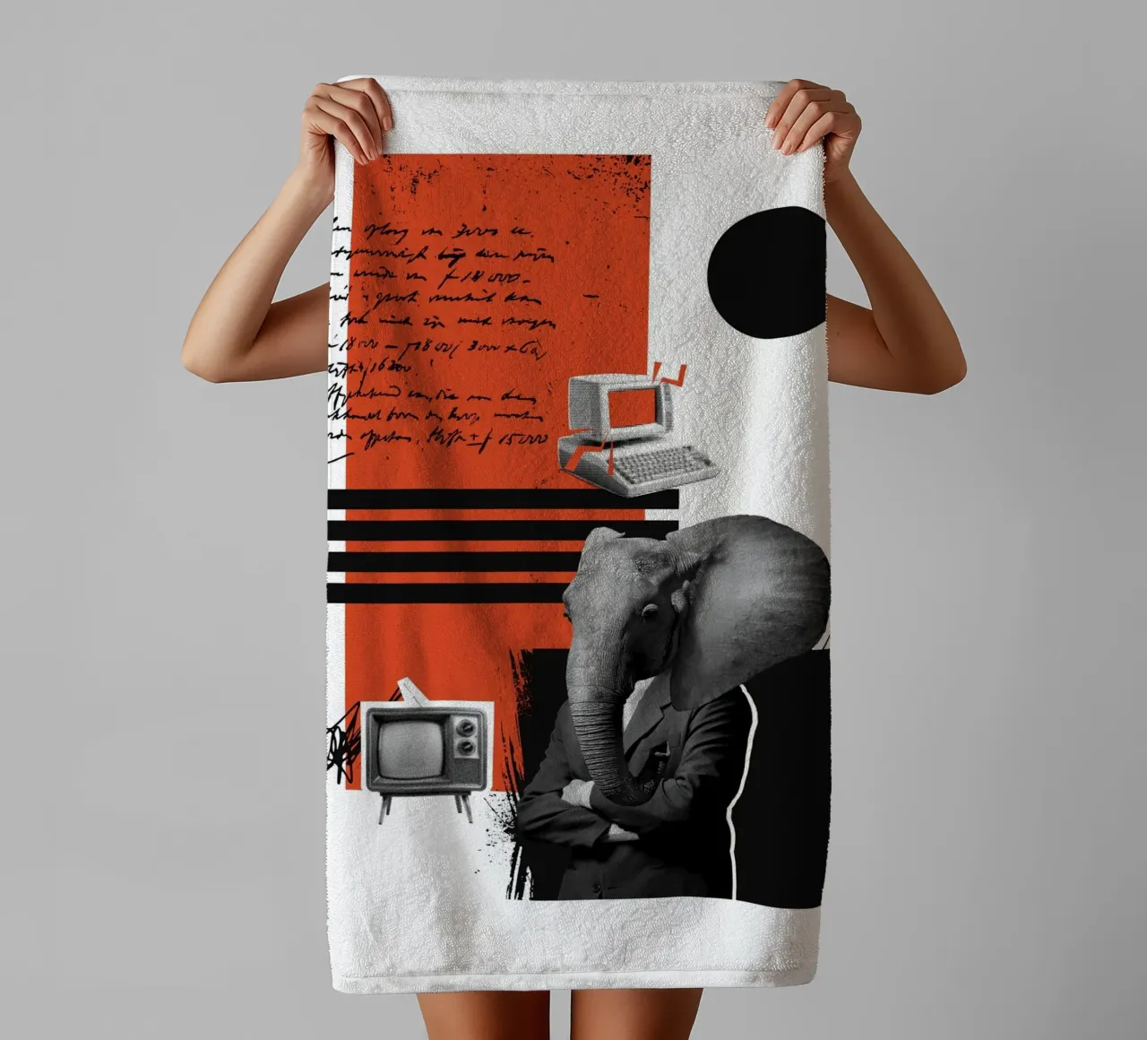 THE ELEPHANT IN THE CODE badhanddoek van Einfach Uebel