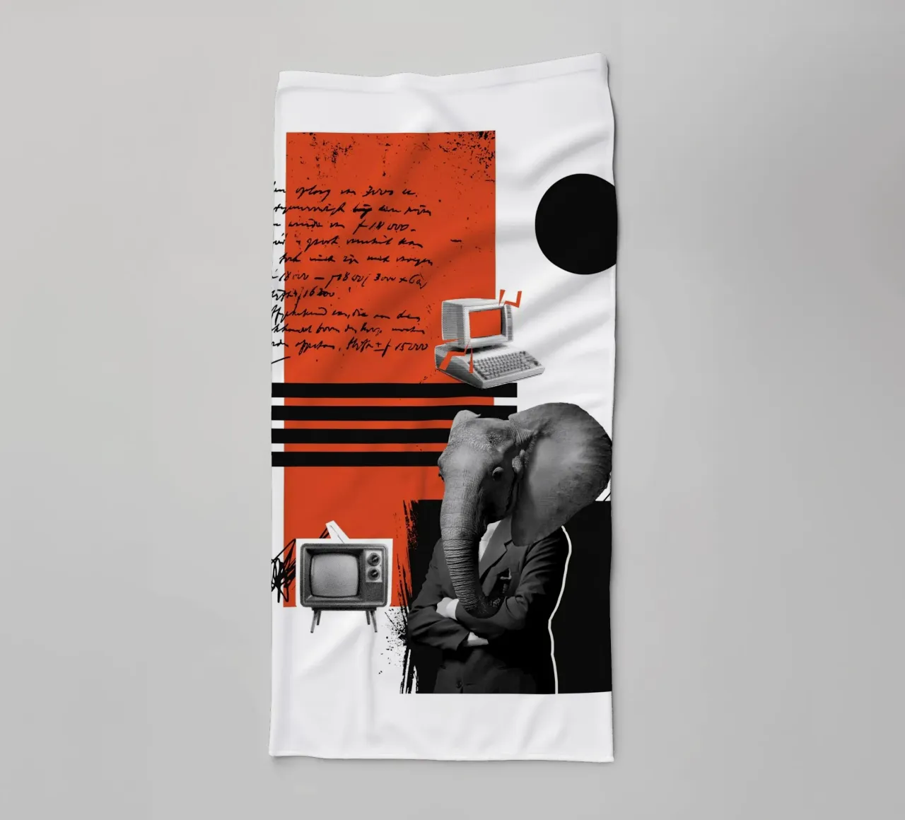 THE ELEPHANT IN THE CODE asciugamano da bagno da Einfach Uebel