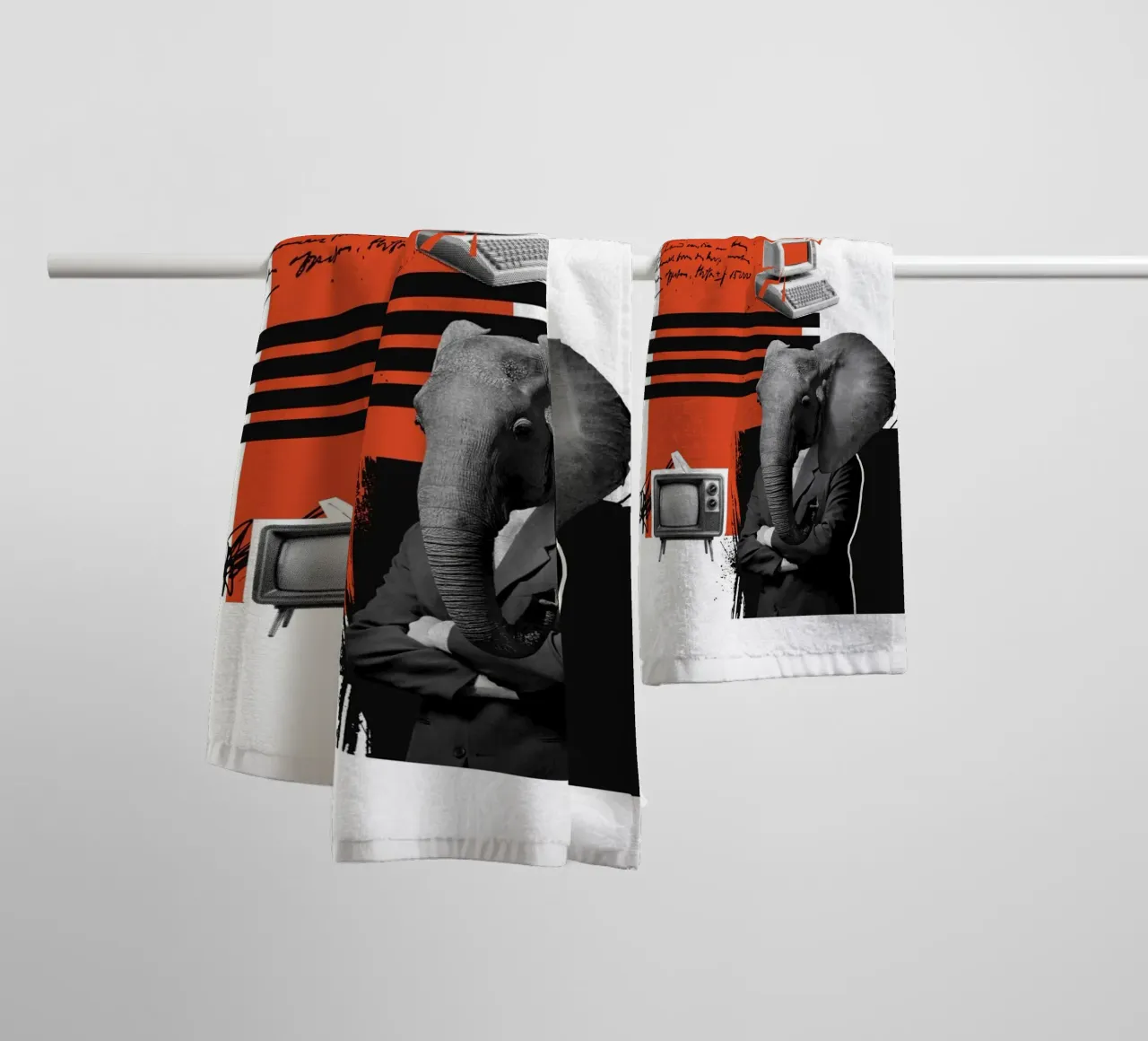 THE ELEPHANT IN THE CODE badhanddoek van Einfach Uebel