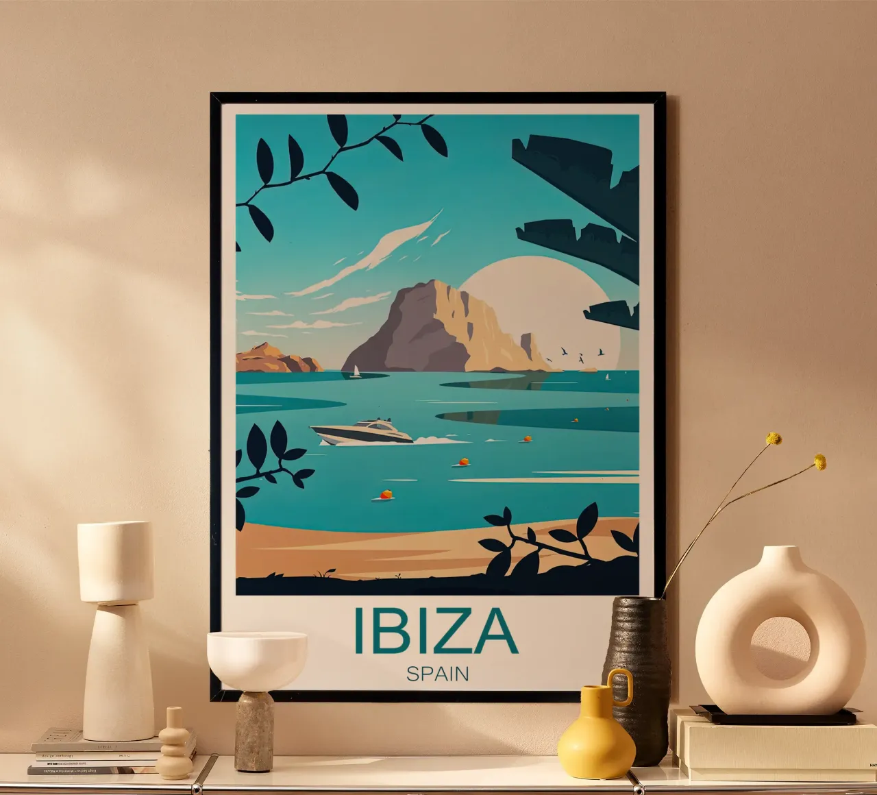 Stampa di viaggio Ibiza - Spagna poster da Liliestudio
