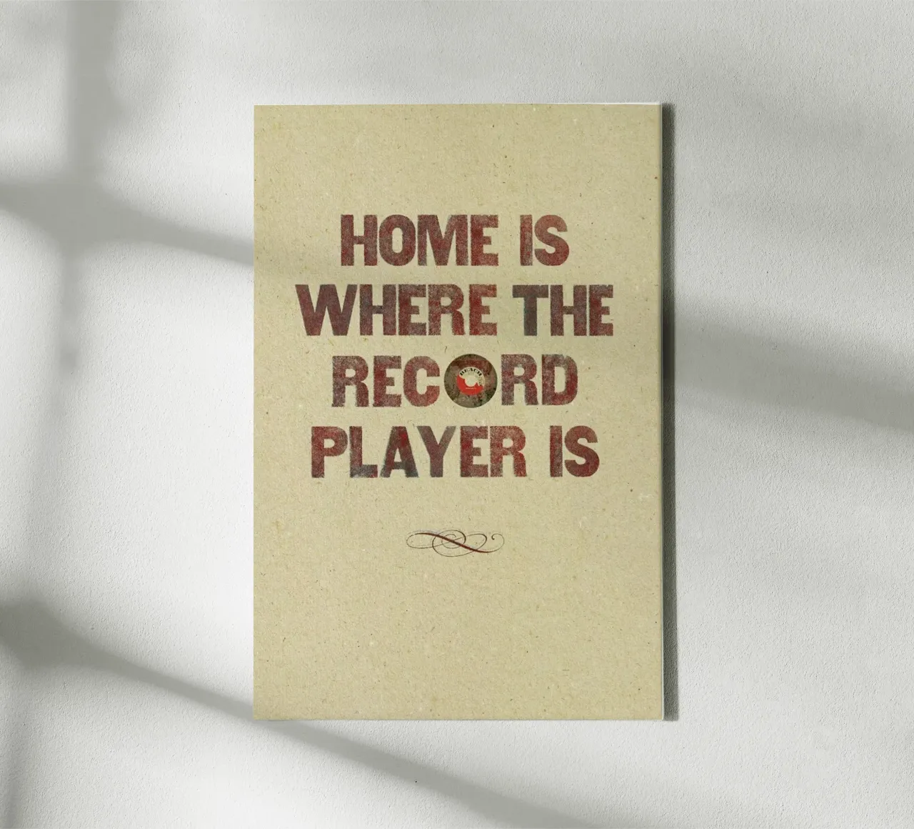 Home is where… Leinwand mit Schattenfugenrahmen von Sammy Slabbinck