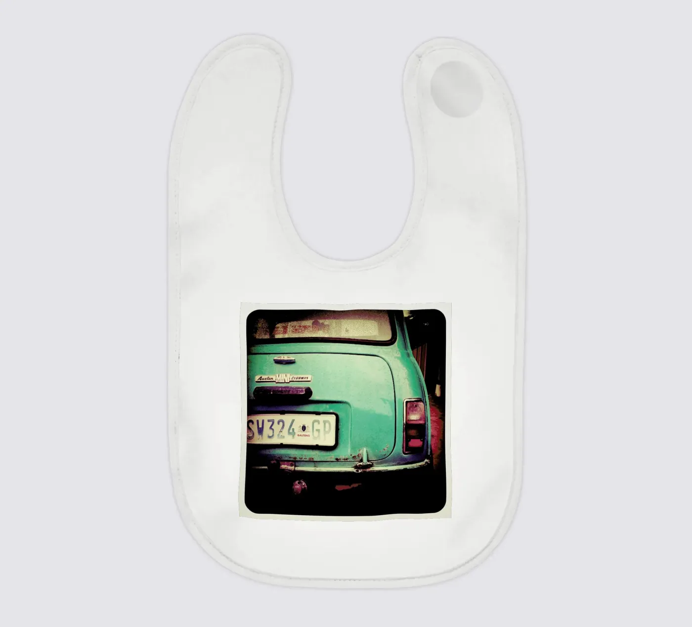 Mini GP baby bib by Ballack Art House