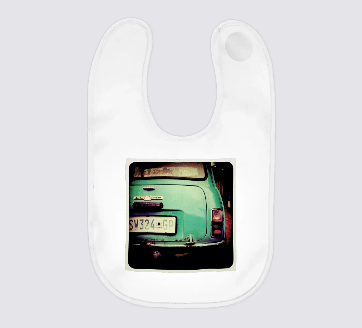 Mini GP baby bib by Ballack Art House