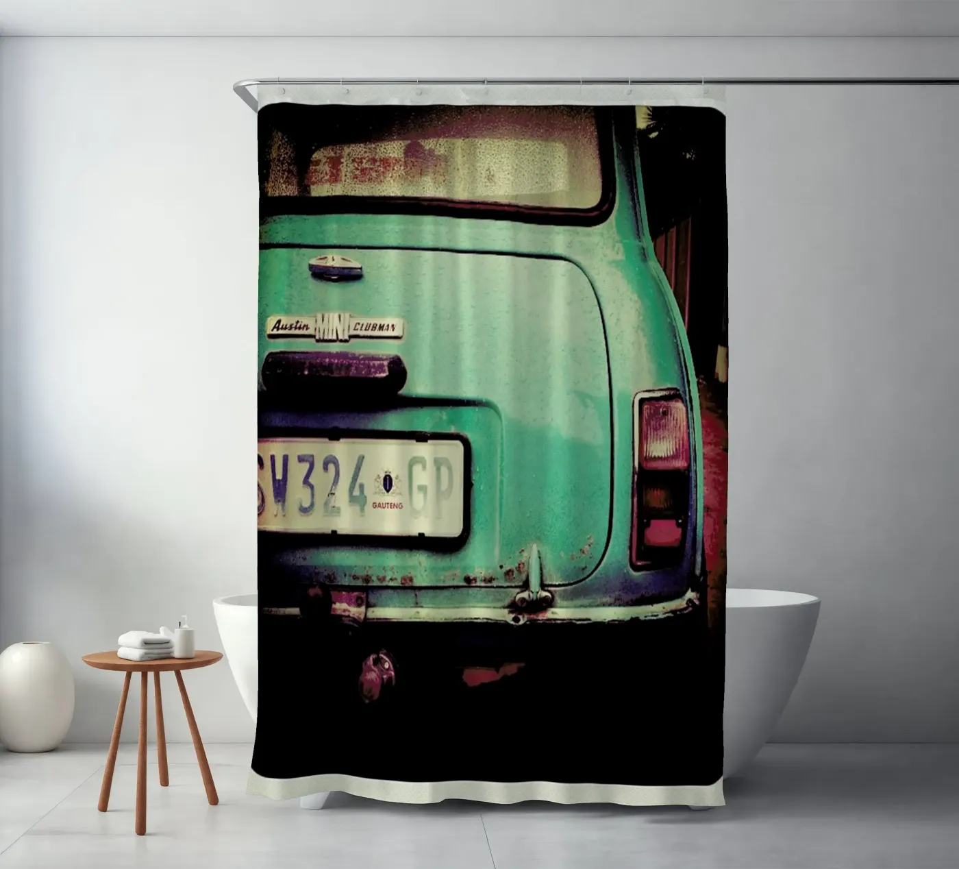 Mini GP shower curtain by Ballack Art House
