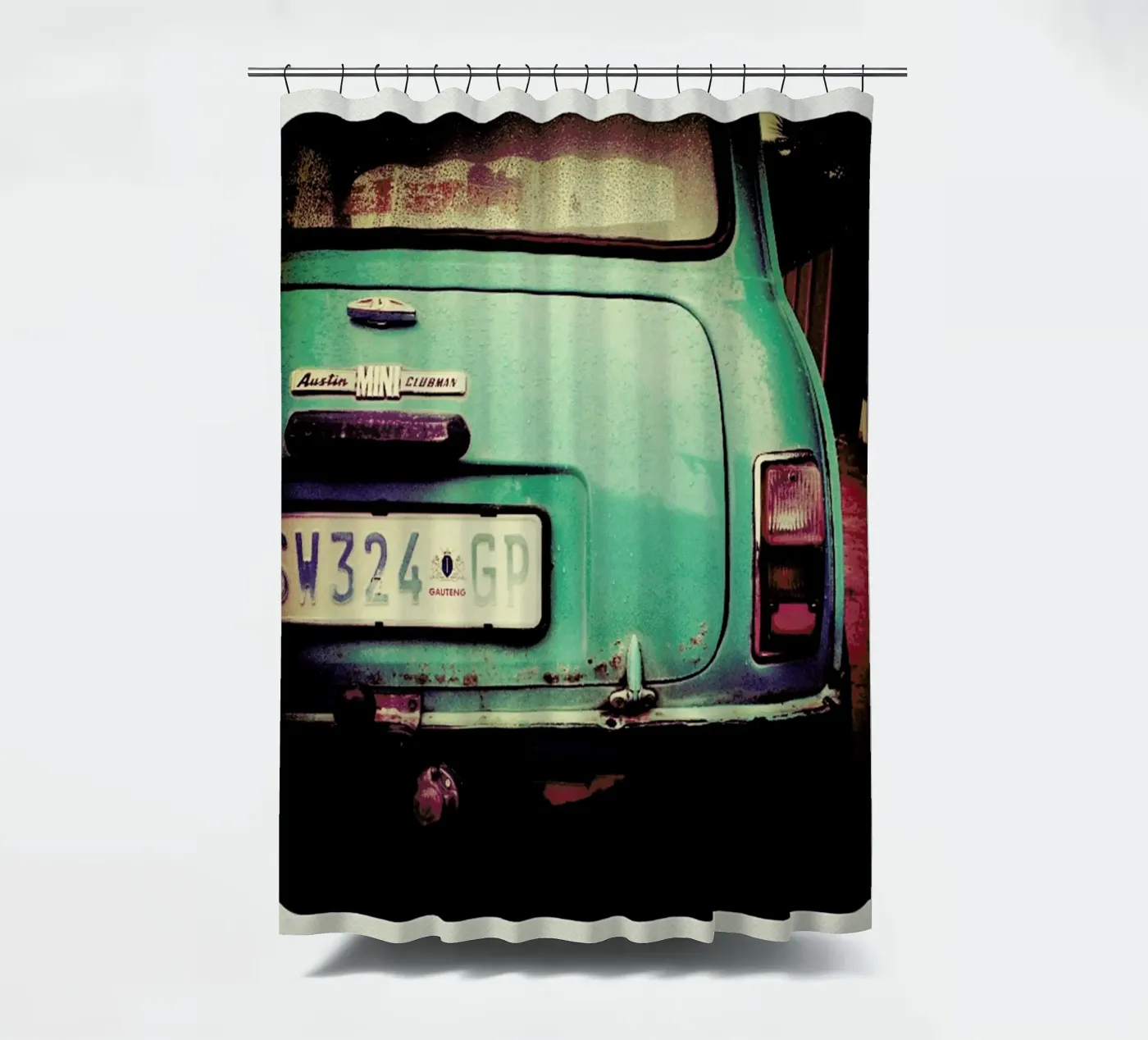 Mini GP shower curtain by Ballack Art House