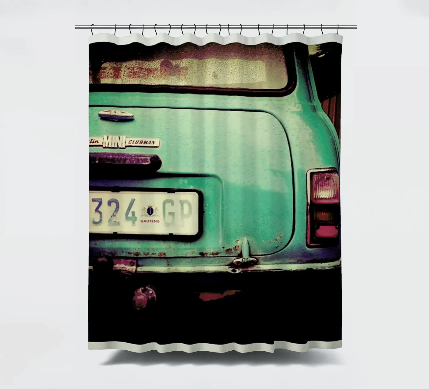 Mini GP shower curtain by Ballack Art House