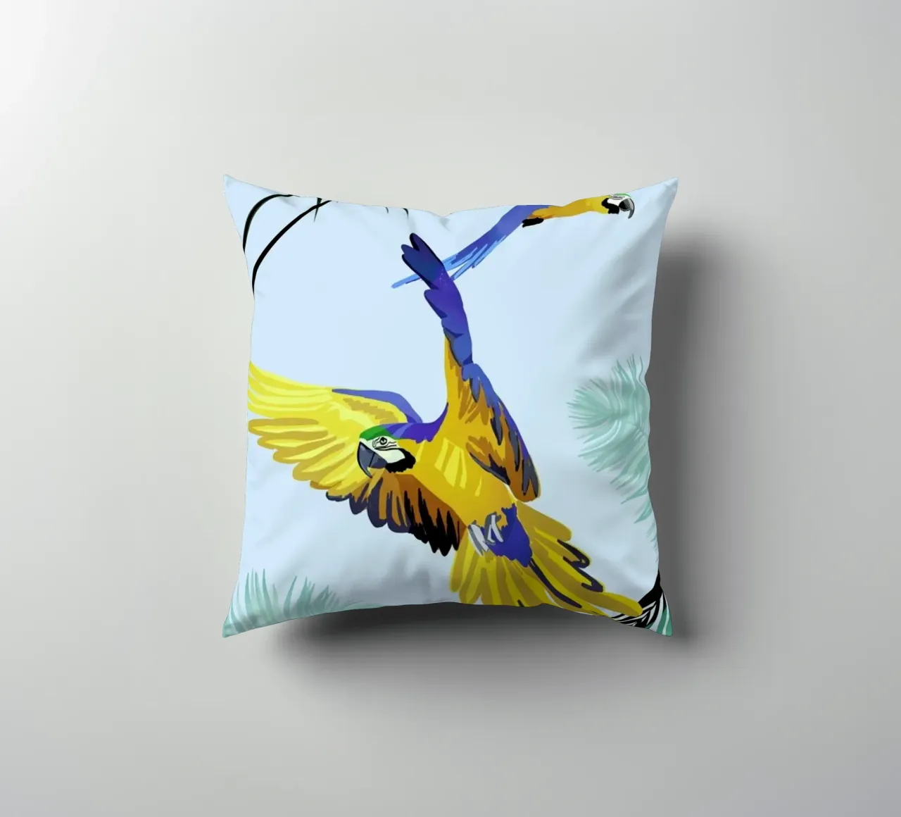 Flying Parrots decorative cushion by Goed Blauw