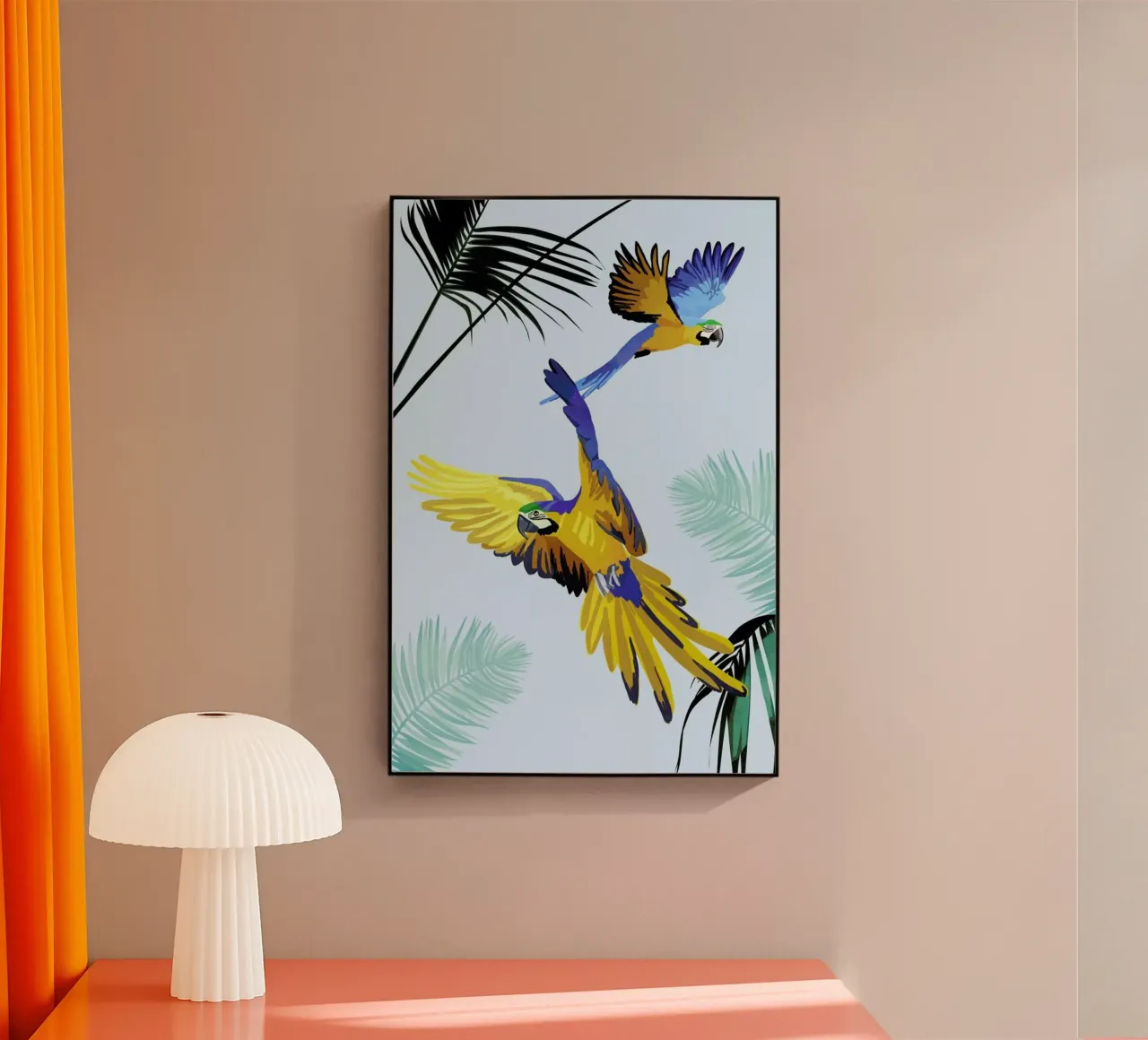 Flying Parrots plexiglass da Goed Blauw