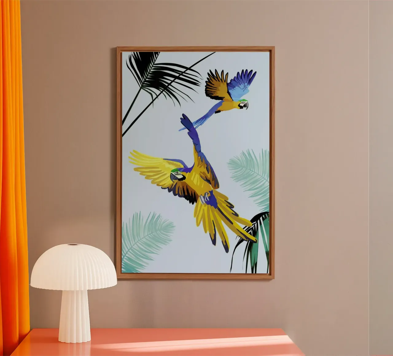 Flying Parrots forex plate by Goed Blauw
