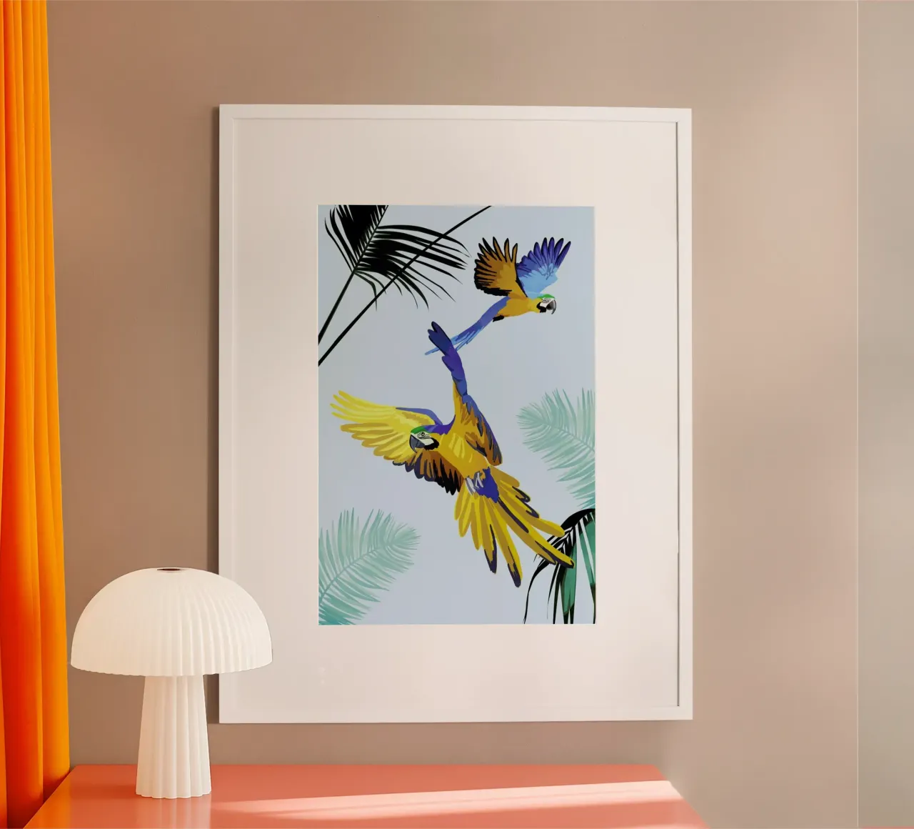 Flying Parrots poster da Goed Blauw