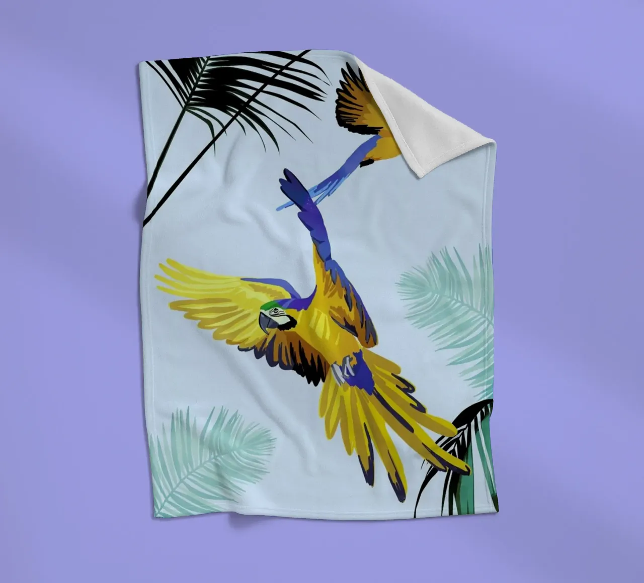 Flying Parrots coperta in pile da Goed Blauw