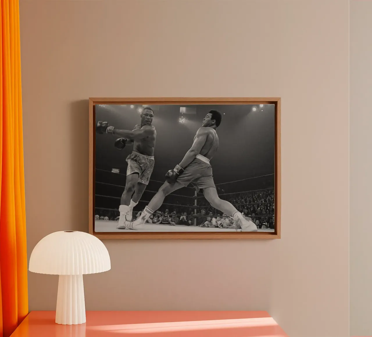 Muhammad Ali tela con Cornice a cassetta da Attaboy Dsgn