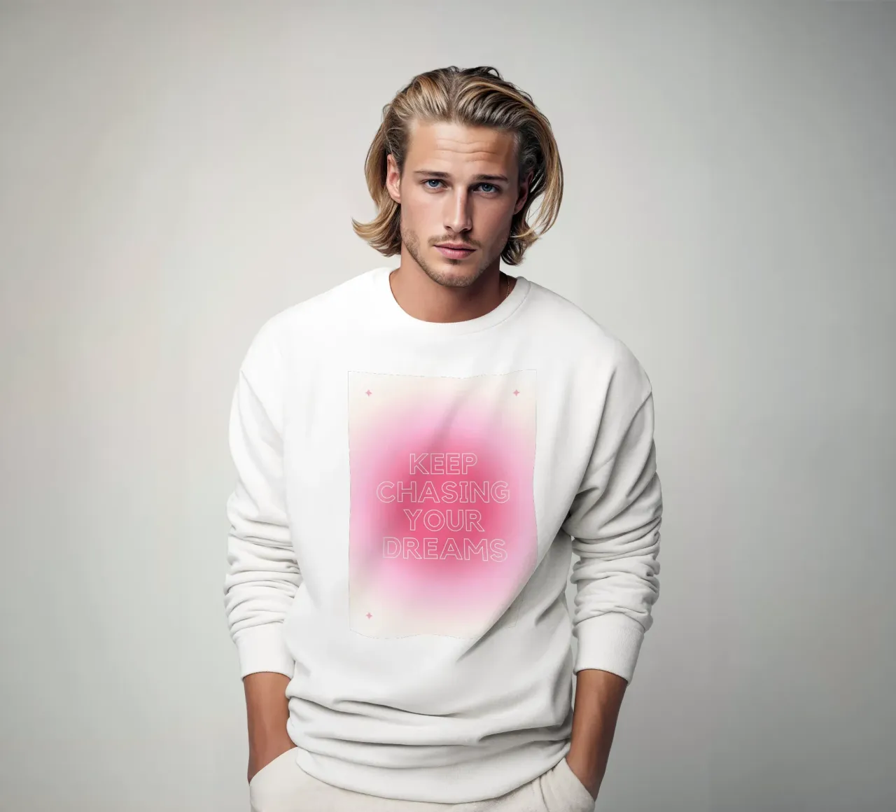 "Dream Chaser" Modern Gradient Art Print - Aesthetic & Trend sweatshirt by ClubArt