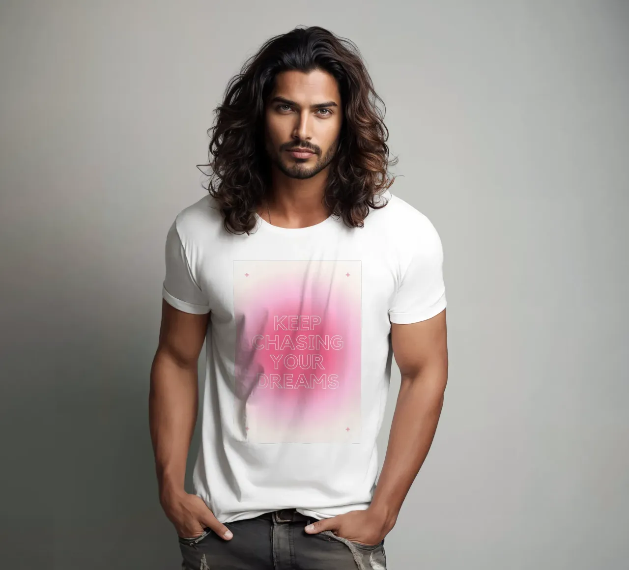 "Dream Chaser" Modern Gradient Art Print - Aesthetic & Trend t-shirt by ClubArt