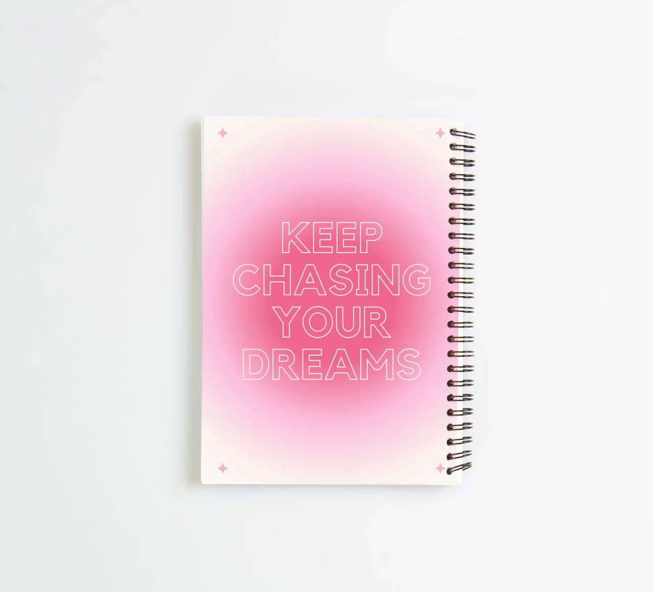 "Dream Chaser" Modern Gradient Art Print - Aesthetic & Trend spiral notebook by ClubArt