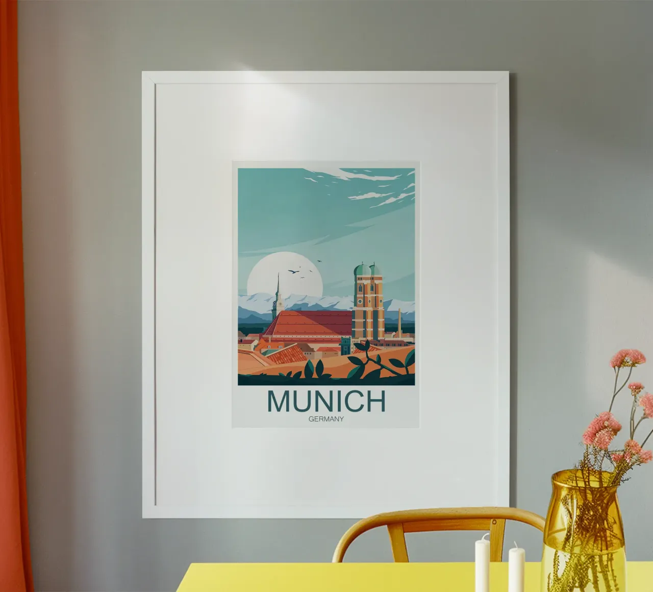 Stampa turistica di Monaco di Baviera - Germania poster da Liliestudio