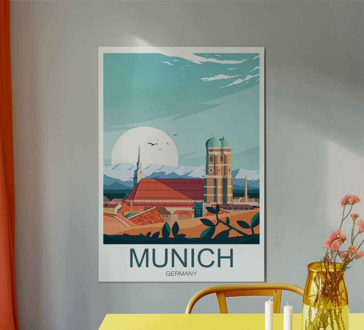 München Reiseprint - Deutschland Poster von Liliestudio