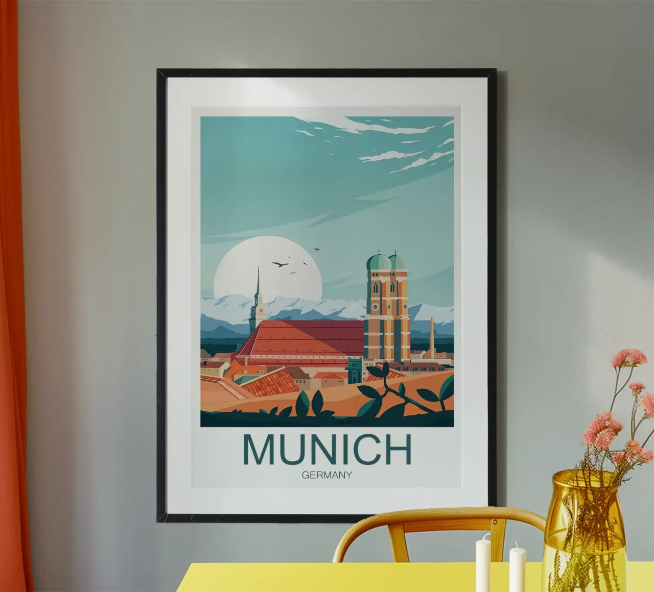Stampa turistica di Monaco di Baviera - Germania poster da Liliestudio