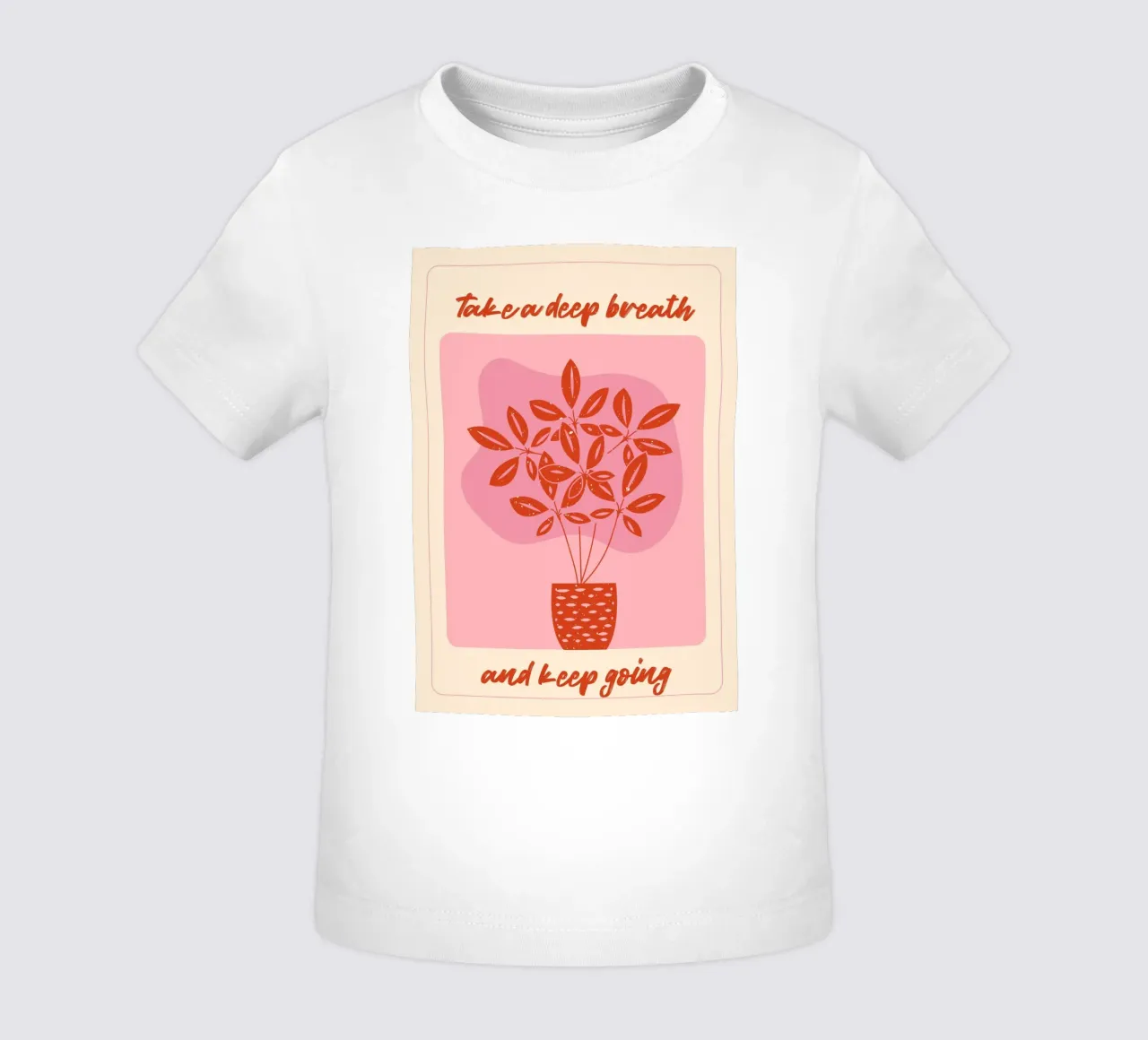 "Take a Deep Breath" Botanical Art Print - Calm & Motivating baby t-shirt by ClubArt