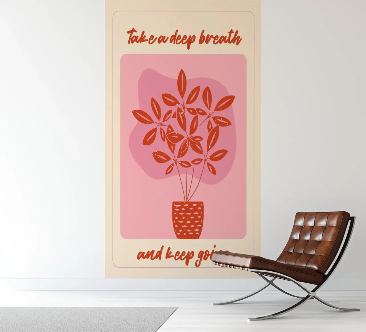 "Take a Deep Breath" Botanischer Kunstdruck - Ruhig & motivierend Fototapete von ClubArt