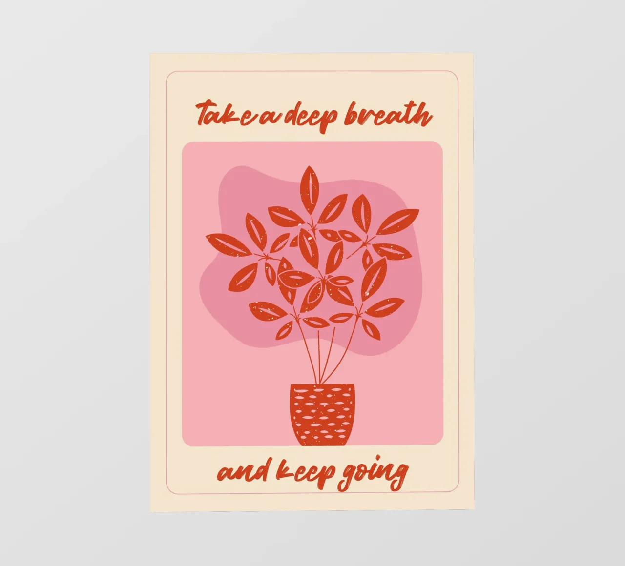 "Take a Deep Breath" Botanischer Kunstdruck - Ruhig & motivierend Fototapete von ClubArt