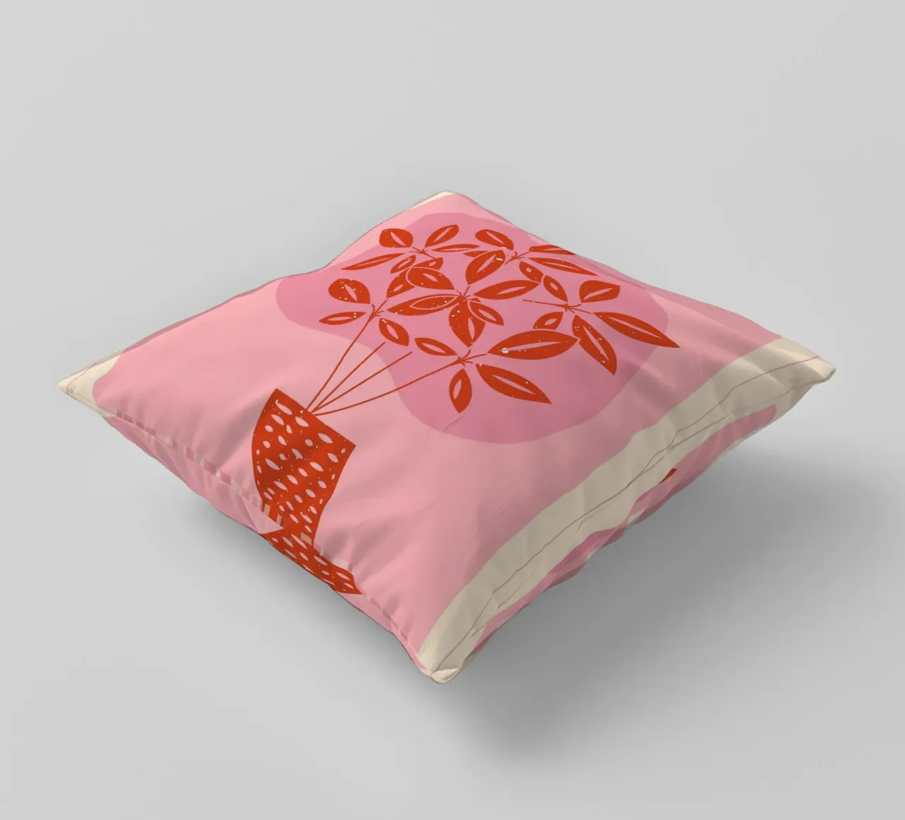 "Take a Deep Breath" Botanical Art Print - Calm & Motivating decorative cushion by ClubArt