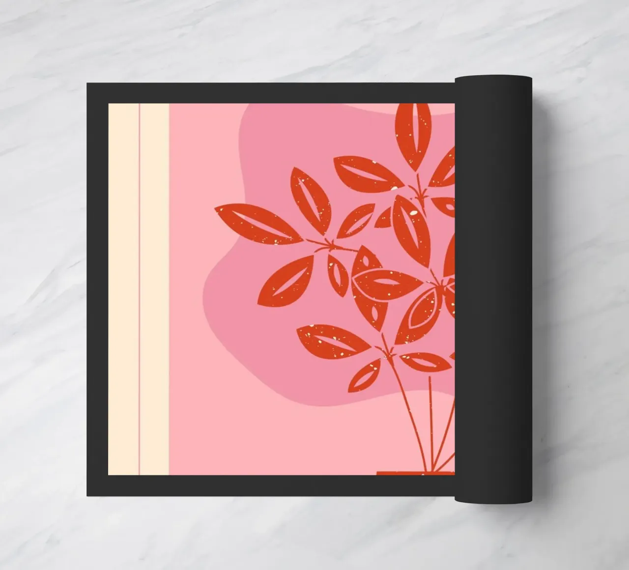 "Take a Deep Breath" Botanical Art Print - Calm & Motivating doormat by ClubArt