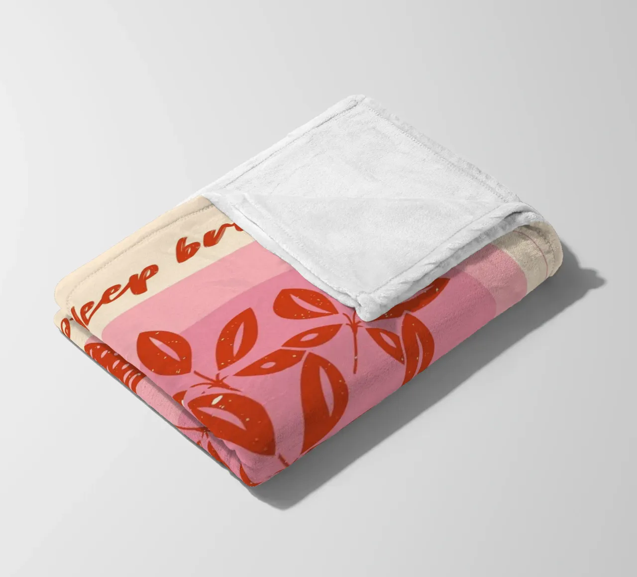"Take a Deep Breath" Botanical Art Print - Calm & Motivating fleece blanket by ClubArt