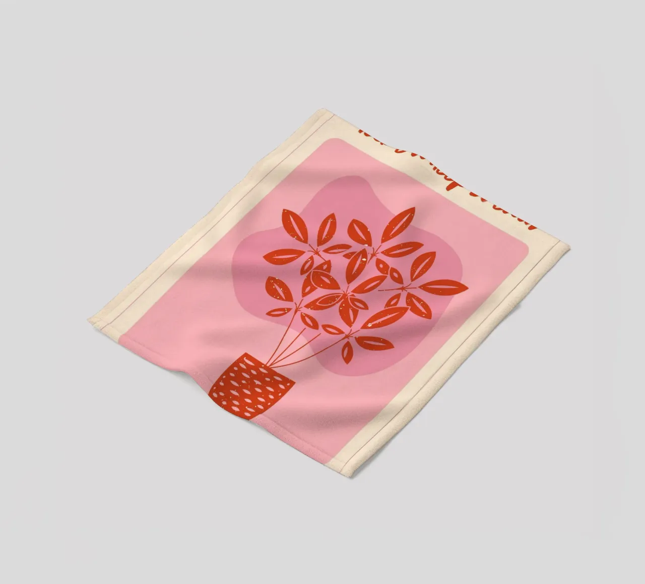"Take a Deep Breath" Botanical Art Print - Calm & Motivating fleece blanket by ClubArt