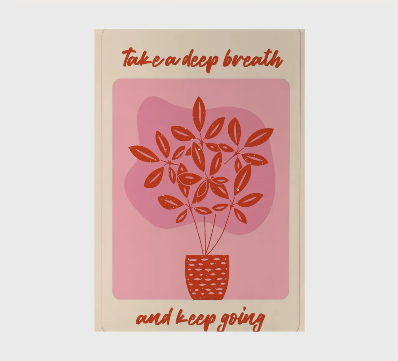 "Take a Deep Breath" Botanical Art Print - Calm & Motivating notebook by ClubArt